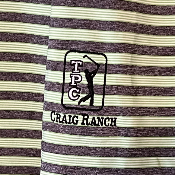 FootJoy Men’s size XL Green & Gray Striped Golf Polo performance shirt - Picture 5 of 7